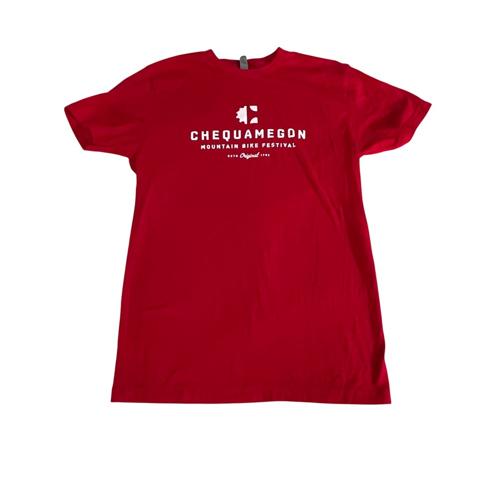 Next Level Chequamegon Mountain Bike Festival Medical Graphic T-Shirt Red Small‎